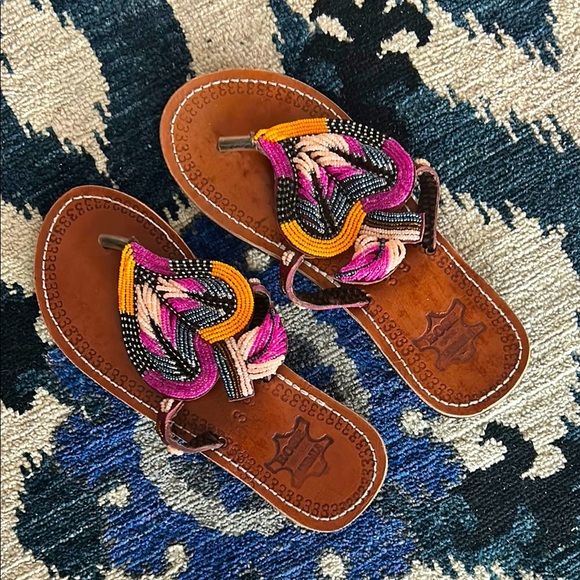 Shoes - Hand Crafted Colorful Beaded Women's Sandals